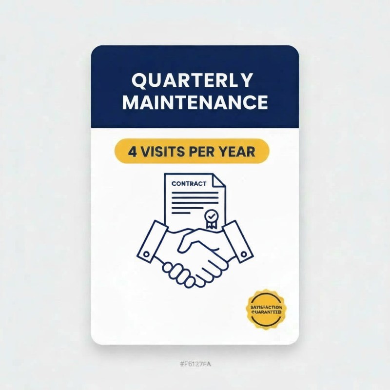 Quarterly maintenance plan, 4 visits per year